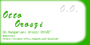otto oroszi business card